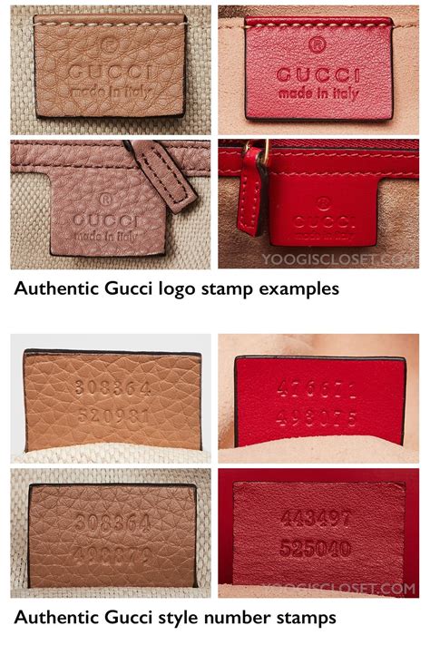 authentic Gucci bag labels